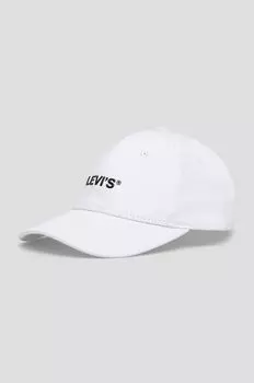 Хлопковая бейсболка Levi's, белый