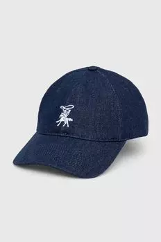 Хлопковая бейсболка Levi's, синий
