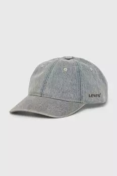 Хлопковая бейсболка Levi's, синий