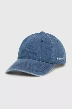 Хлопковая бейсболка Levi's, синий