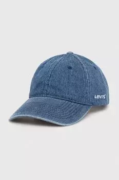 Хлопковая бейсболка Levi's, синий