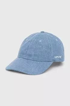 Хлопковая бейсболка Levi's, синий