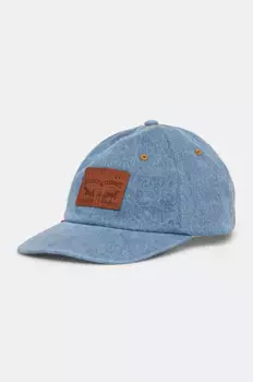 Хлопковая бейсболка Levi's, синий