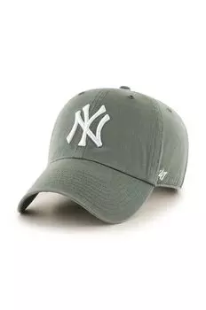 Хлопковая бейсболка MLB New York Yankees 47brand, зеленый