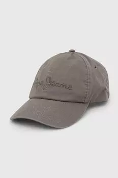 Хлопковая бейсболка Pepe Jeans, зеленый