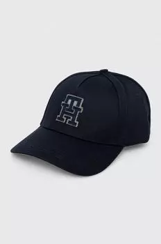 Хлопковая бейсболка Tommy Hilfiger, темно-синий