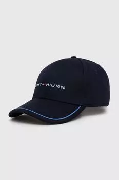 Хлопковая бейсболка Tommy Hilfiger, темно-синий