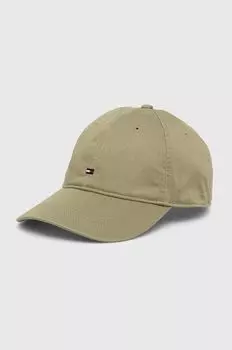 Хлопковая бейсболка Tommy Hilfiger, зеленый