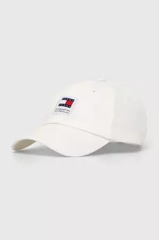 Хлопковая бейсболка Tommy Jeans, белый