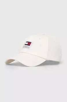 Хлопковая бейсболка Tommy Jeans, белый