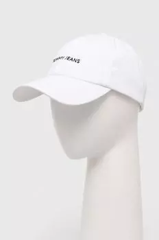 Хлопковая бейсболка Tommy Jeans, белый