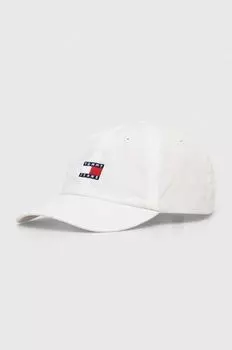 Хлопковая бейсболка Tommy Jeans, белый