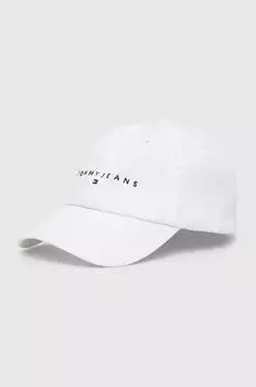 Хлопковая бейсболка Tommy Jeans, белый