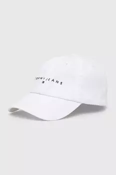 Хлопковая бейсболка Tommy Jeans, белый