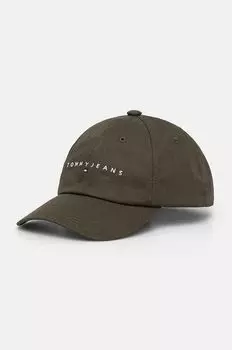 Хлопковая бейсболка Tommy Jeans, зеленый