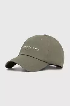 Хлопковая бейсболка Tommy Jeans, зеленый