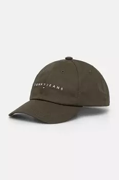 Хлопковая бейсболка Tommy Jeans, зеленый