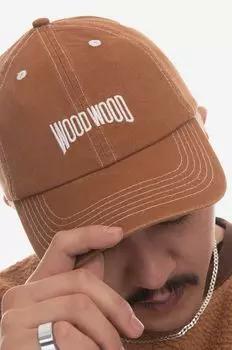 Хлопковая бейсболка Wood Wood, коричневый