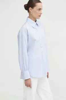 Хлопковая блузка Answear Lab, синий