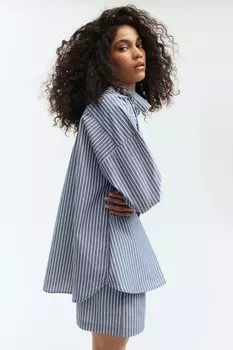 Хлопковая блузка H&M, синий