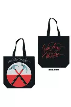 Хлопковая большая сумка The Wall Hammer Pink Floyd, черный
