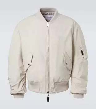 Хлопковая бомбер-куртка с принтом Stamp Givenchy, Light Beige