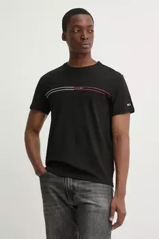 Хлопковая футболка 2 шт Tommy Jeans, черный