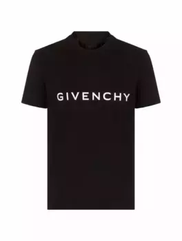 Хлопковая футболка 4G Givenchy, черный