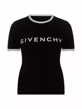 Хлопковая футболка 4G Givenchy, черный