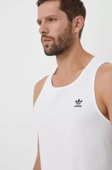 Хлопковая футболка adidas Originals, белый