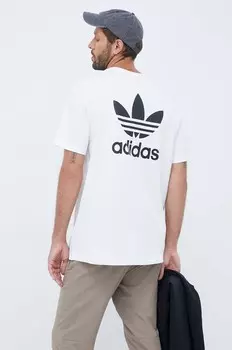 Хлопковая футболка adidas Originals, белый