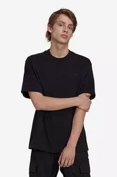 Хлопковая футболка adidas Originals, черный