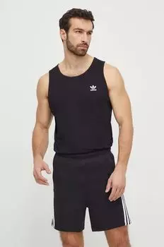 Хлопковая футболка adidas Originals, черный