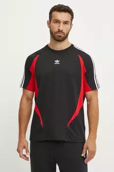 Хлопковая футболка adidas Originals, черный