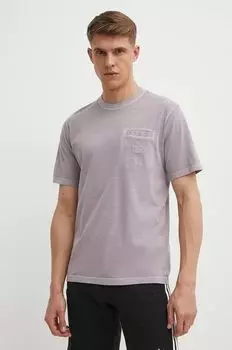 Хлопковая футболка adidas Originals, фиолетовый