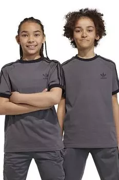 Хлопковая футболка adidas Originals, серый
