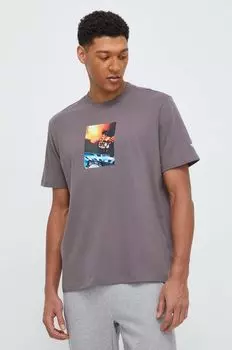 Хлопковая футболка adidas Originals, серый