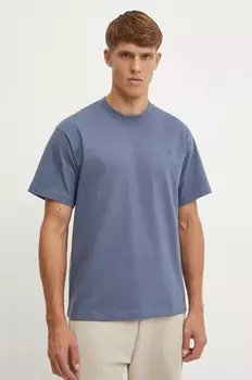 Хлопковая футболка adidas Originals, синий
