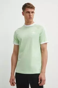Хлопковая футболка adidas Originals, зеленый