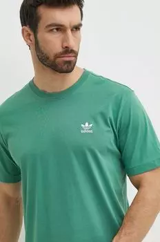 Хлопковая футболка adidas Originals, зеленый