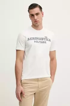Хлопковая футболка Aeronautica Militare, белый