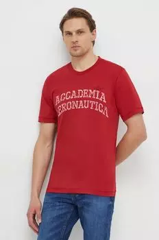 Хлопковая футболка Aeronautica Militare, красный