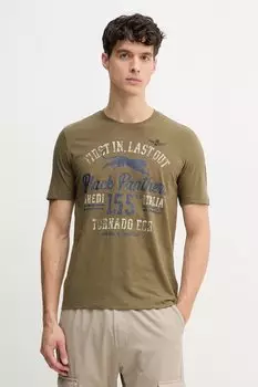 Хлопковая футболка Aeronautica Militare, зеленый