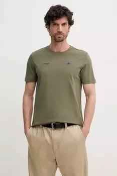 Хлопковая футболка Aeronautica Militare, зеленый