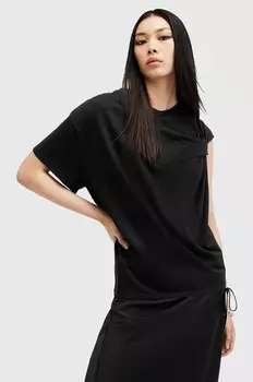 Хлопковая футболка AllSaints ONYX TWIST, черный