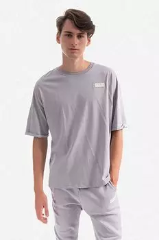 Хлопковая футболка Alpha Industries, серый