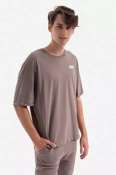 Хлопковая футболка Alpha Industries, серый