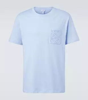 Хлопковая футболка Anagram Loewe, Sky Blue