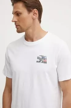 Хлопковая футболка ARSHINE Pepe Jeans, белый