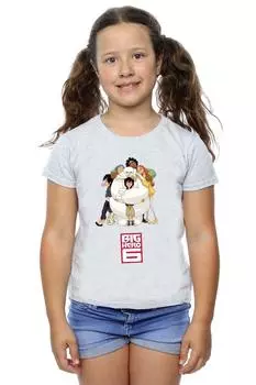 Хлопковая футболка Baymax Hug Big Hero 6, серый